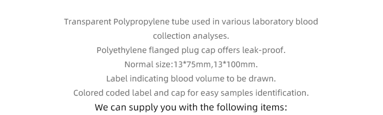 Vacuum blood collection tube product description